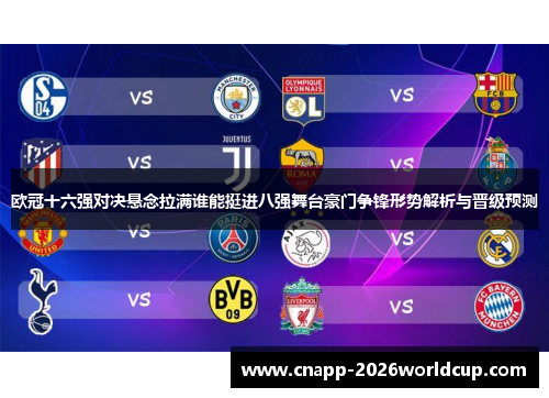 欧冠十六强对决悬念拉满谁能挺进八强舞台豪门争锋形势解析与晋级预测 欧冠十六强对决悬念拉满谁能挺进八强舞台豪门争锋形势解析与晋级预测